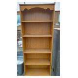 FAUX OAK 5 Shelf Bookcase