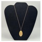 Sterling Silver Gold Tone Miraculous Pendant 9gmsa