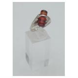 Sterling Silver Modernist Baltic Amber Ring
