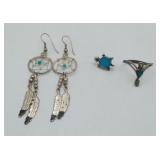 Native American Sterling Jewelry Earrings