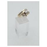 14k Gold .33 Diamond Bypass Ring Baguettes 5gTW