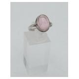 Sterling Silver Rose Quartz Cabachon Ring