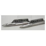 1949-51 Ford Custom Front Fender Trim Emblems 2pcs