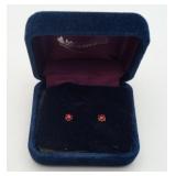 Montana Silversmiths Ruby Red Rhinestone Earrings