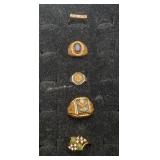 Gold FILLED & HGE ESPO Rings Jade Other Stones