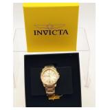 NiB  Invicta  Womans Speedway Gold Tone Watch