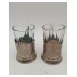 Russian Soviet Podstakannik Melchior Tea Glass