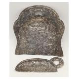 Metal Crumb Catcher Embossed Silver Color Tray