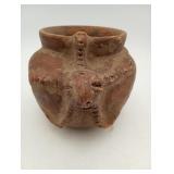 Pre-Columbian Native American Pottery Snake Vessel