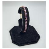 14K Amethyst Tennis Bracelet  7grams