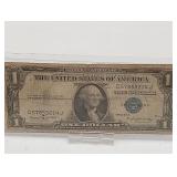 1935G Silver Certifcate Blue Series US Bank Note