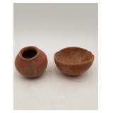 2 Pre-Columbian Terracotta Vessel Pottery Pots