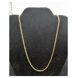 Diamond Cut 2 Tone Rope Necklace Sterling