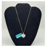 Sterling Moissanite Heart Necklace