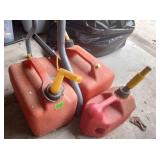3 Plastic Gas Cans 2.5 Gallon 1 Gallon