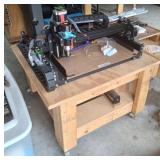 Fox Alien 4040-XE CNC Machine on Rolling Table