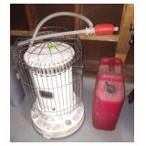 Kerosene Space Heater & 5 Gallon Kerosene