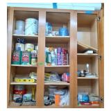 Spray Paint Butcher WAx Tung Oil Cabinet Contents