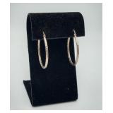 Sterling Silver Twisted Wire Hoop Earrings