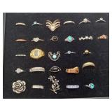 Large Group Costume Jewelry Rings Various Styles