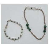 Freshwater Pearl Bracelet Jade Stone Bead Necklace