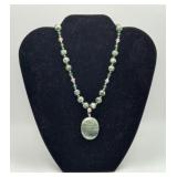Green Jasper Moss Agate Aventurine Stone Necklace