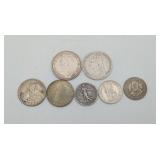 Group Silver Foreign Silver Coins Early Dates