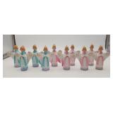 Russian Folk Art Hand Painted Angel Ornaments 10pc
