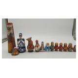 Russian Matryoshka Lacquer Nesting Dolls MINATURES