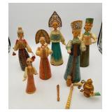 LOT of Russian Tverskoy Folk Art Doll NEED REPAIR