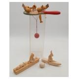Russian Hand Carved Wood Toys Bogodskoye 3 total
