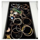 Coro Sweater Clip Costume Bangles Beaded Jewelry