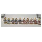 Russian Painted Glazed Pottery Angel Ornaments 10