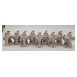 Russian Grandfather Frost Ded Moroz Glazed Figures