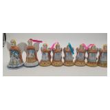 Hand Painted Polish Pottery Angel Bells