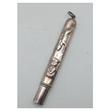 Sterling Silver Needle Case Rabbit Motif 11.2g