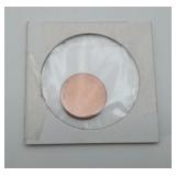 One Cent Copper Coin Blank Plachet Unstruck