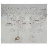 Lead Crystal Glass Noritake Stemware Glasses 11pcs