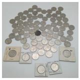 79 Canada 25 Cent Coins Mixed Dates 1960's-80's