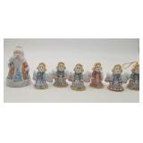 Polish Painted Pottery Angels & Grandfather Frost