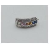 14K Diamond Sapphire Pendant 2 Grams