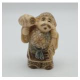 Vintage Carved Japanese Netsuke Figure Resin