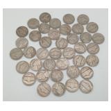 40 Jefferson Nickels 1940 % Cent US Coins