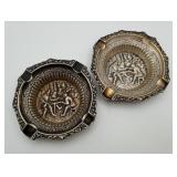 Han Jensen Denmark Repousse Silver Ashtrays