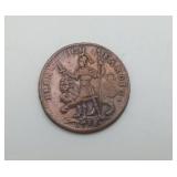 1718 Sweden 1 Daler Silvermynt Copper Coin