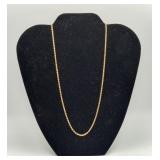 14k Gold Rope Chain Necklace 3.5 grams