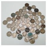 50 US Buffalo Nickels Smooth Dates