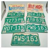 Vintage Colorado License Plates 7 Total