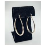 Sterling Silver Twisted Hoop Earrings 6.5g