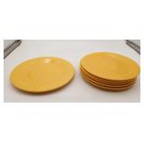 6 Fiesta Marigold Yellow Homer Laughlin Plates